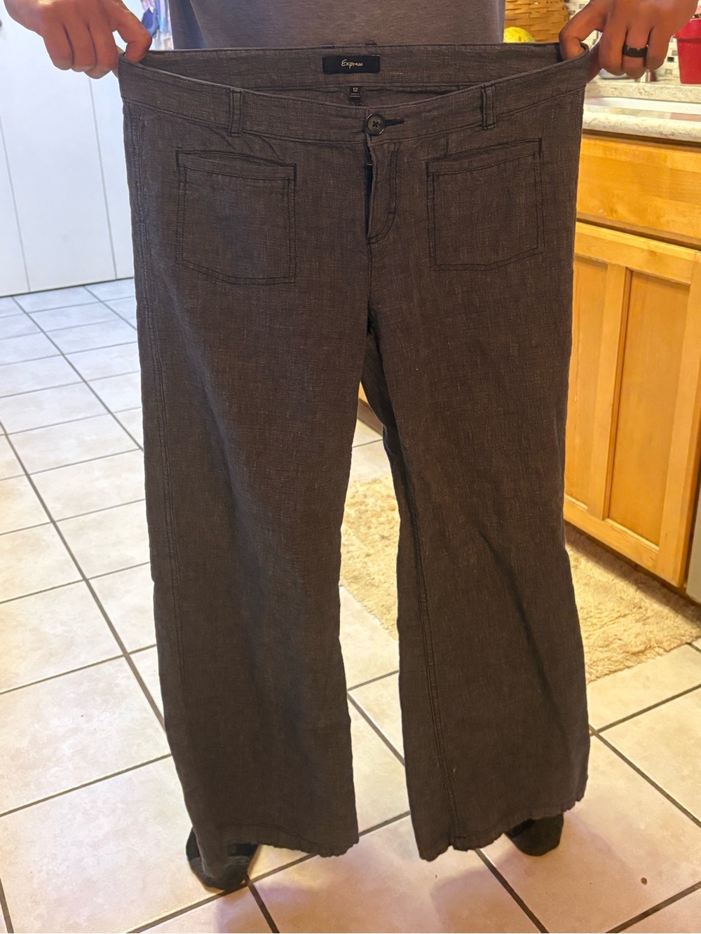Express Railroad Jean Editor Pants in Blue Charcoal